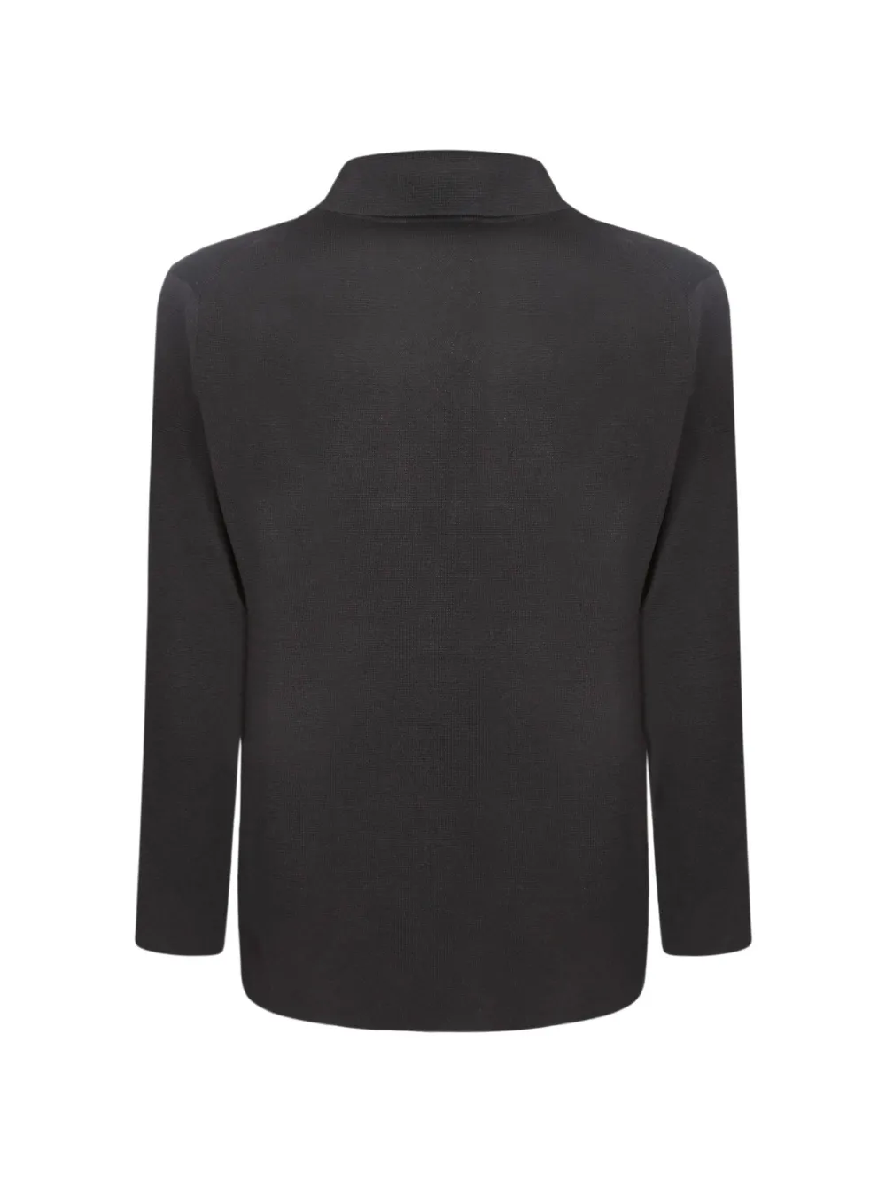 Lardini Gebreid vest met gekerfde revers Zwart
