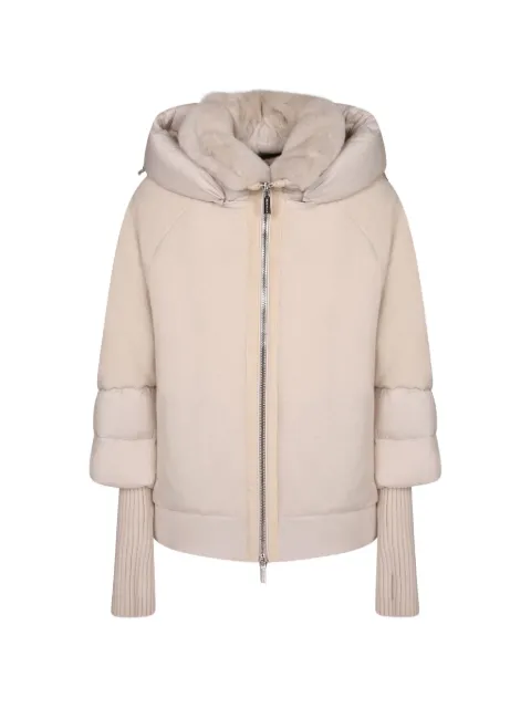 Moorer fur-trimmed hooded jacket