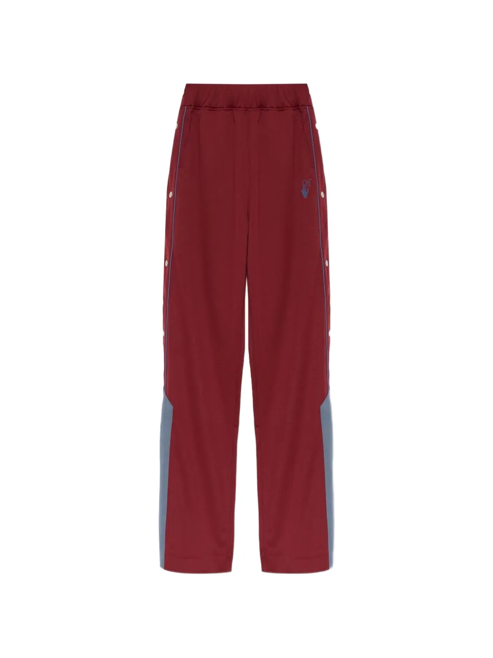 Off-White logo-print piped track pants - Rosso