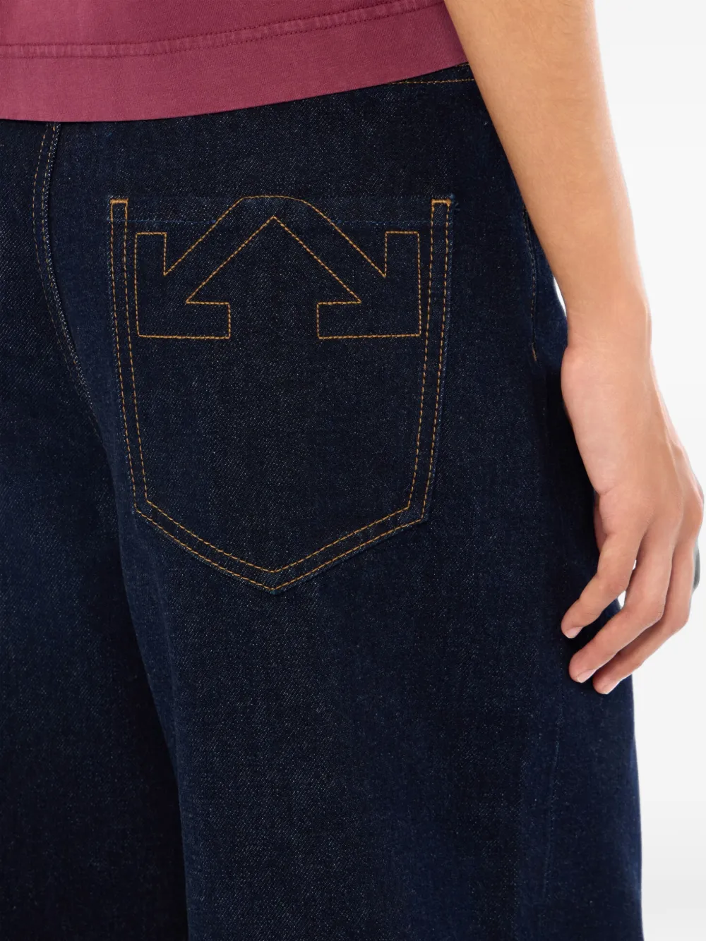 Off-White Jeans met wijde pijpen Blauw