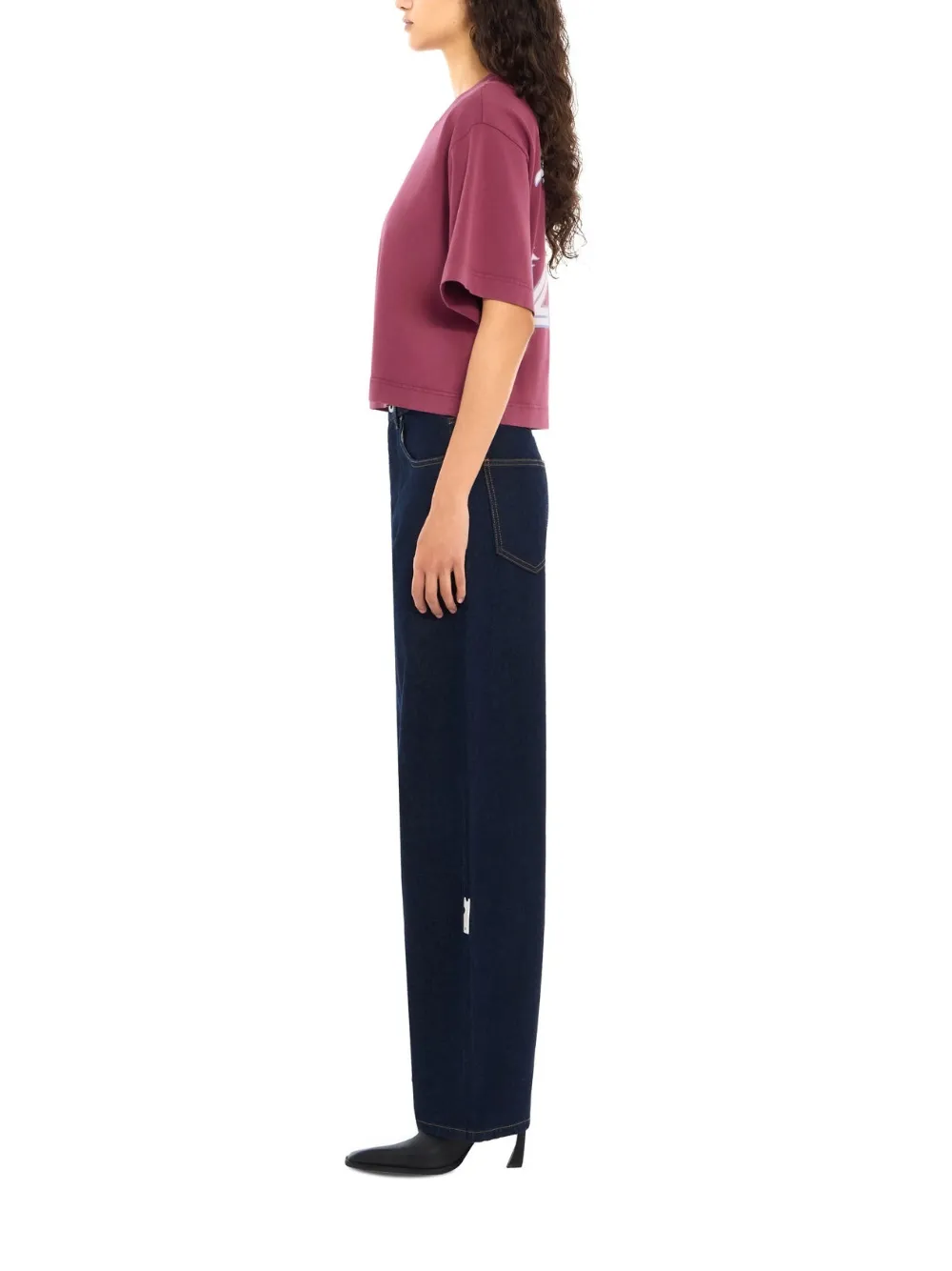 Off-White Jeans met wijde pijpen Blauw