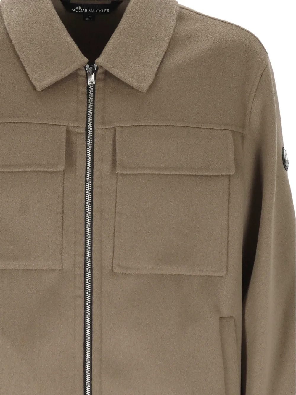 Moose Knuckles Jack met klepzak en rits Beige
