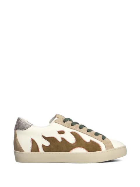 Gamin Dopamine flame-patch leather sneakers