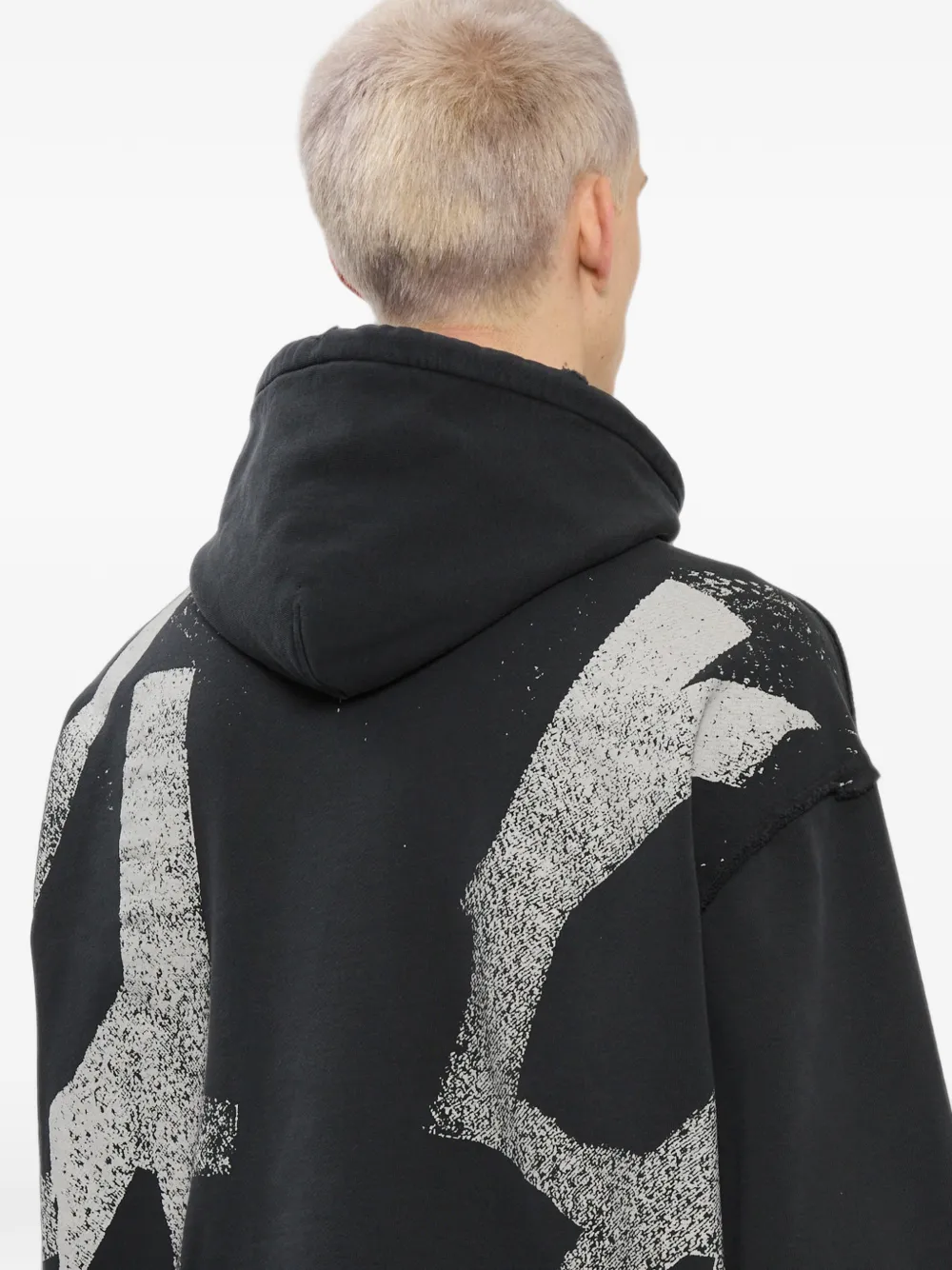 44 LABEL GROUP Mega 44 hoodie met trekkoord en grafische print Zwart