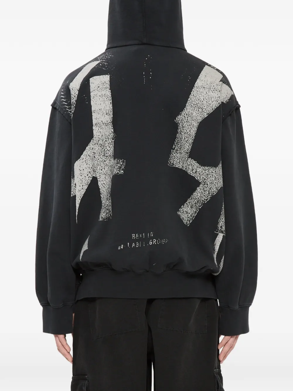 44 LABEL GROUP Mega 44 hoodie met trekkoord en grafische print Zwart
