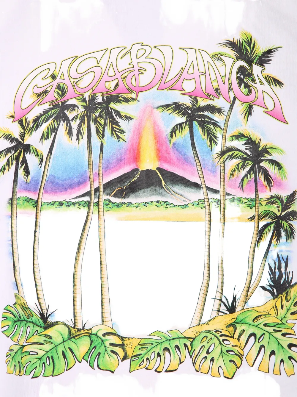 Casablanca Volcano T-shirt met grafische print Wit