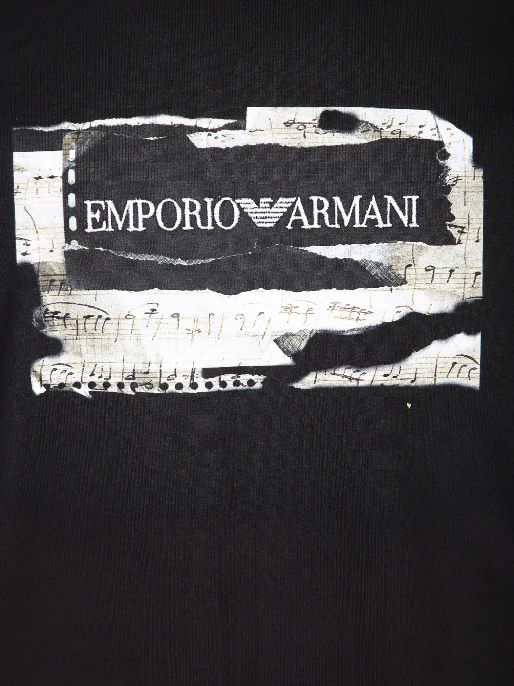 Emporio Armani Katoenen T-shirt met logoprint Zwart