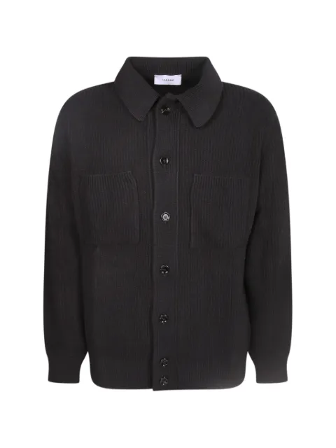 Lardini ribbed-knit patch-pocket sweater