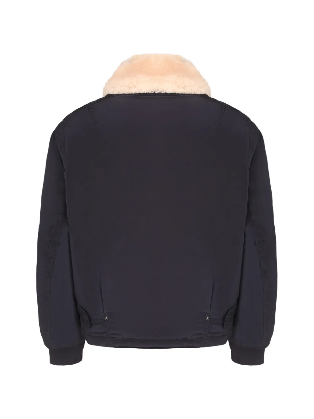 Emporio Armani Jack met lammy kraag en logo-plakkaat Blauw