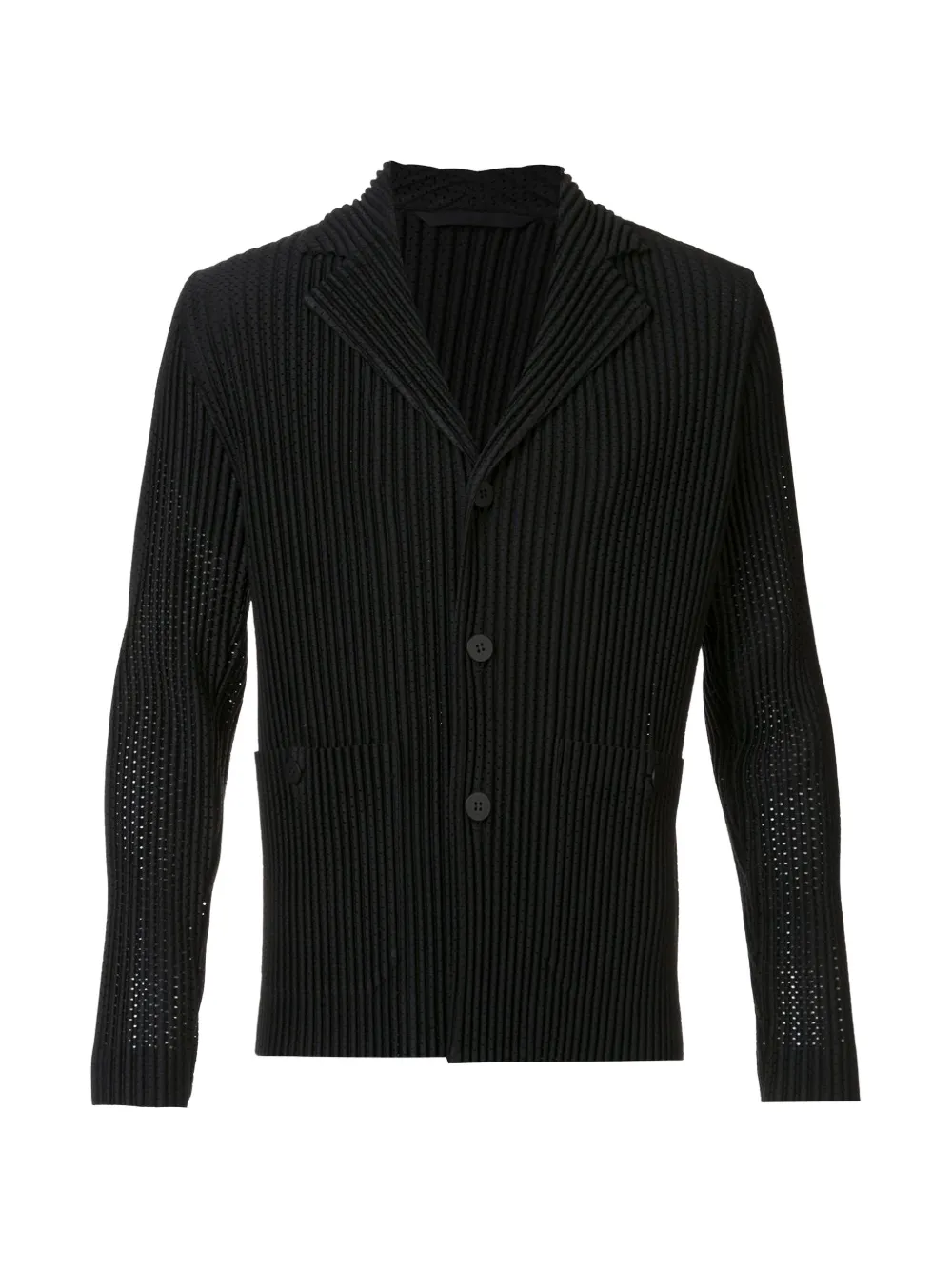 Issey Miyake pleated notch-lapel jacket