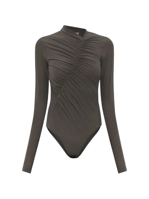 AGOLDE ruched long-sleeve bodysuit