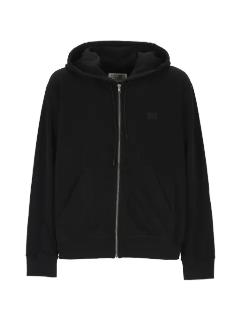MM6 Maison Margiela logo-patch zip-up hoodie