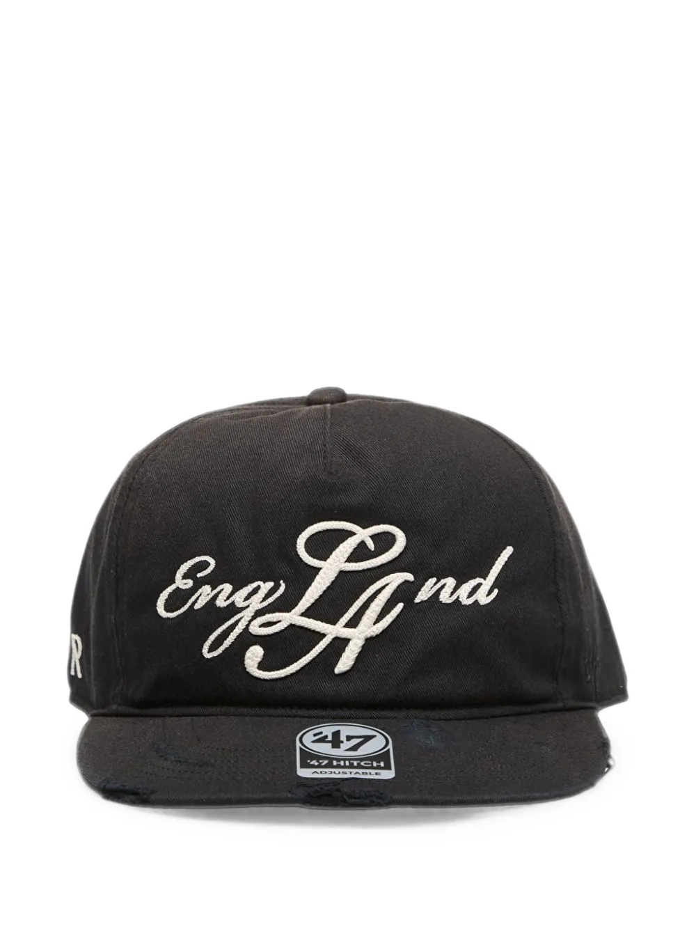 Represent Distressed Embroidered Baseball Cap In Black