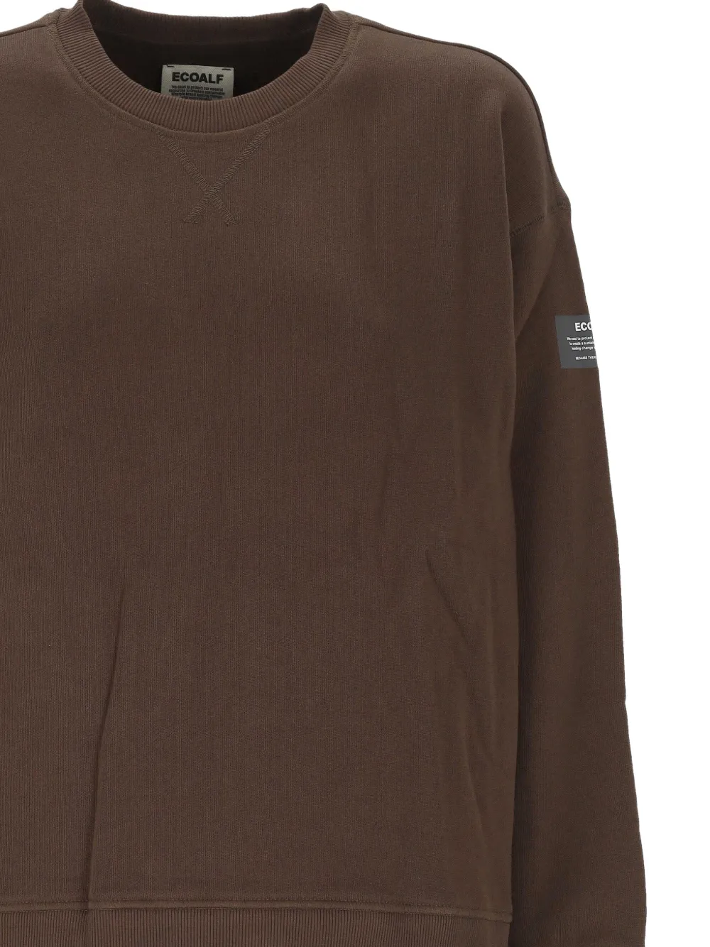 Ecoalf Katoenen trui met slogan-print Bruin