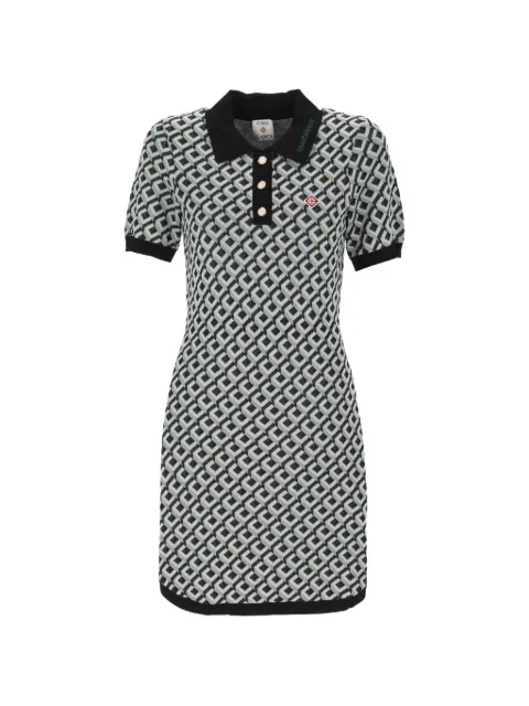 Casablanca Cubist CC Monogram polo midi dress