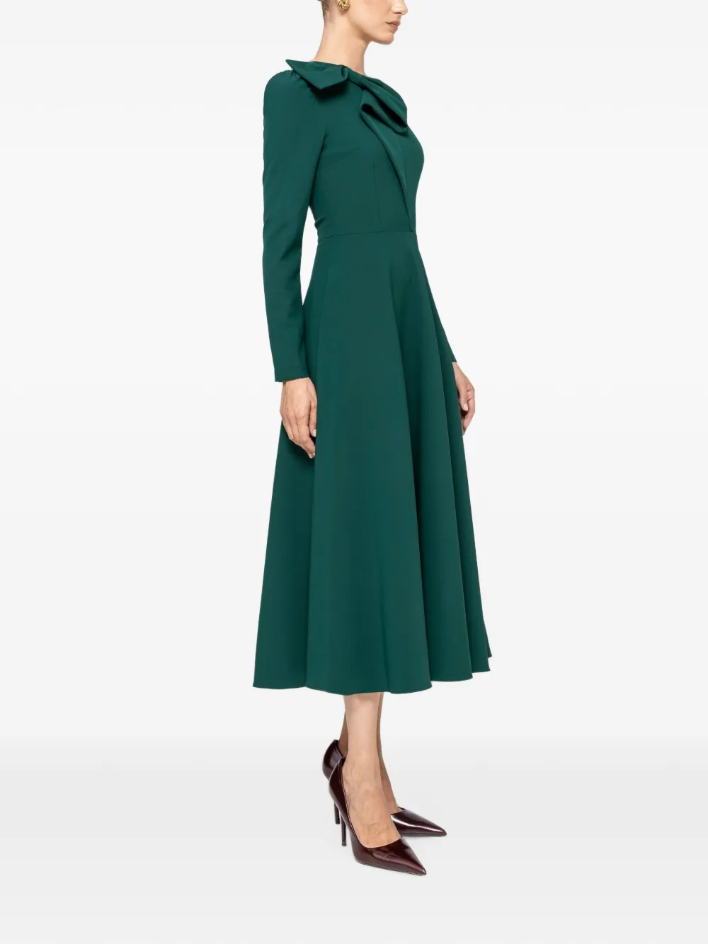 NISSA Midi-jurk met A-lijn Groen
