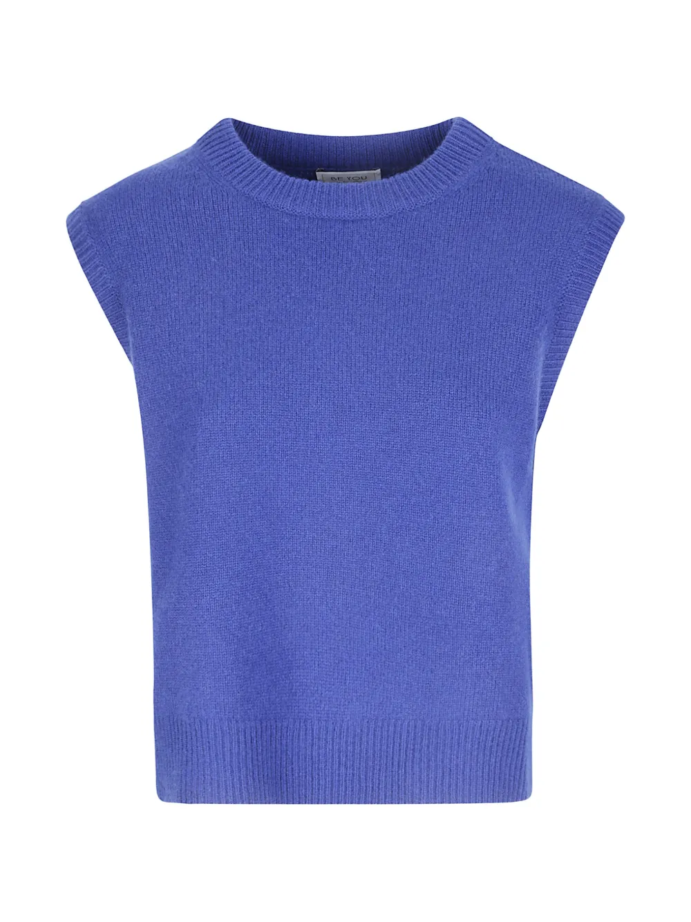 be you ribbed-knit cashmere vest - Blu
