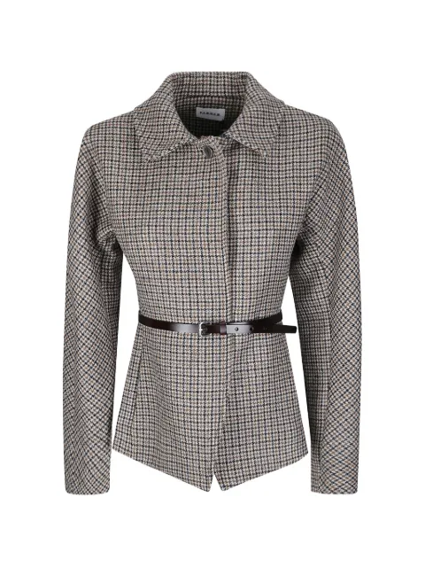 P.A.R.O.S.H. houndstooth belted jacket