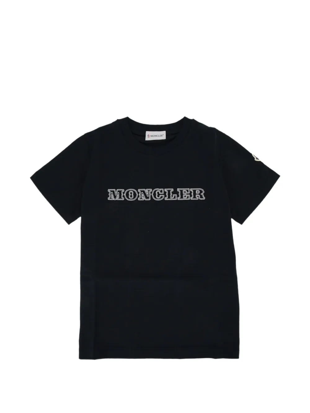 Moncler Enfant logo-print T-shirt Blauw