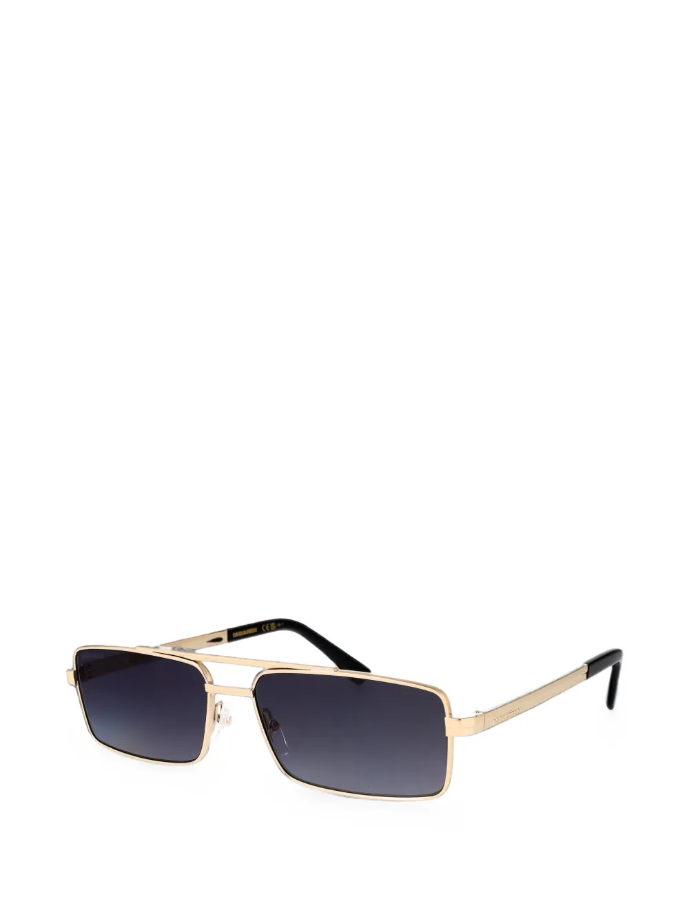 DSQUARED2 EYEWEAR Zonnebril met dubbele neusbrug en rechthoekig montuur Goud