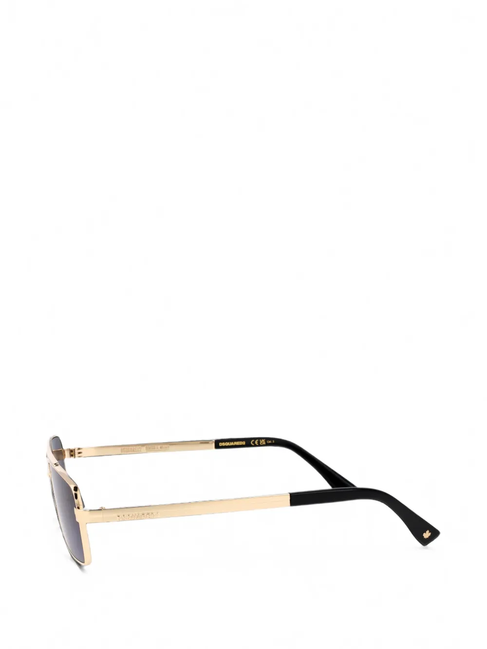 DSQUARED2 EYEWEAR Zonnebril met dubbele neusbrug en rechthoekig montuur Goud