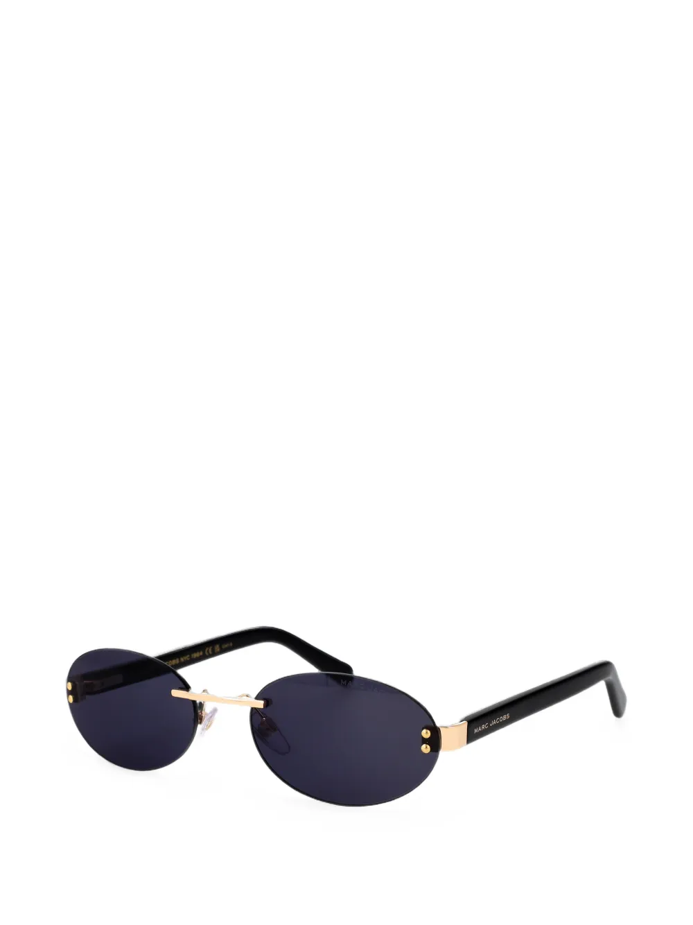 Marc Jacobs Eyewear The Classic zonnebril met ovalen montuur en logo Zwart