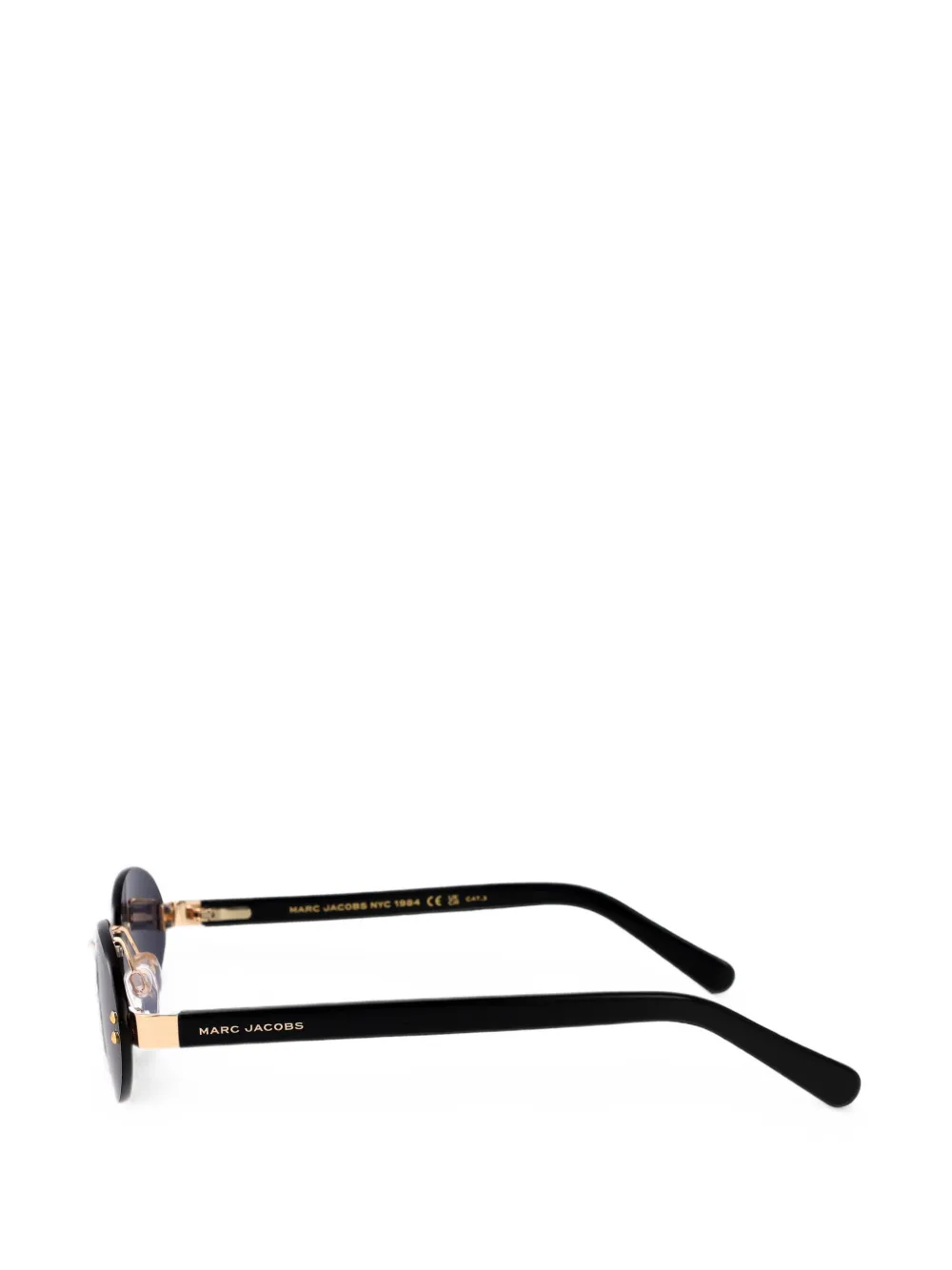Marc Jacobs Eyewear The Classic zonnebril met ovalen montuur en logo Zwart