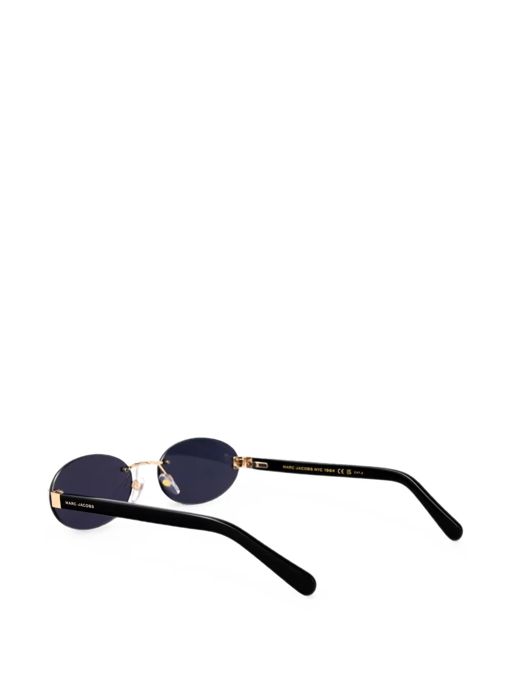 Marc Jacobs Eyewear The Classic zonnebril met ovalen montuur en logo Zwart