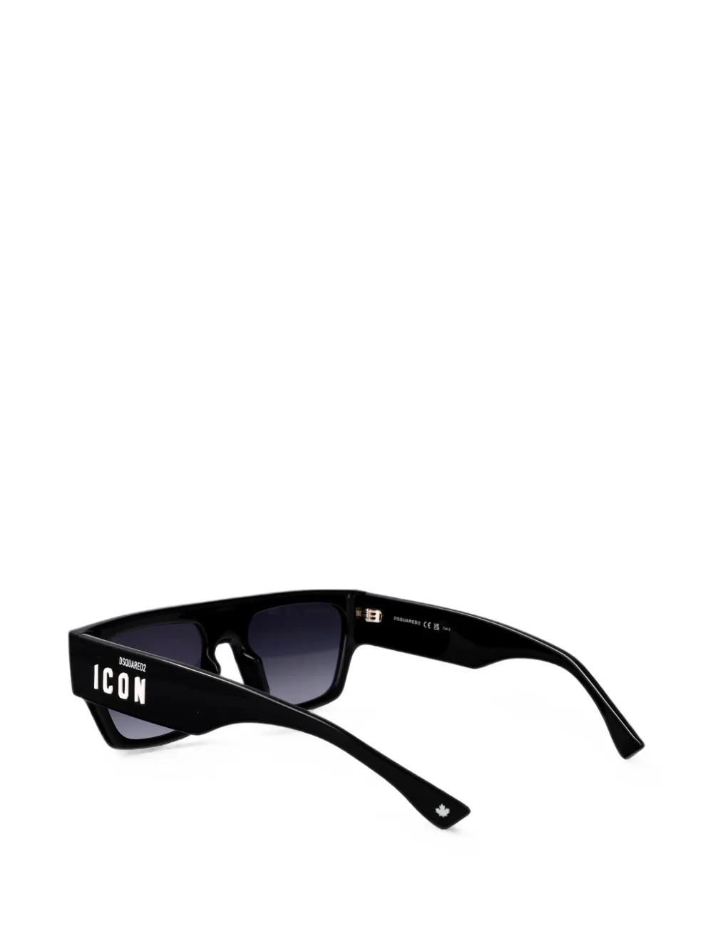 DSQUARED2 EYEWEAR Icon zonnebril met rechthoekig montuur en logo-plakkaat Zwart