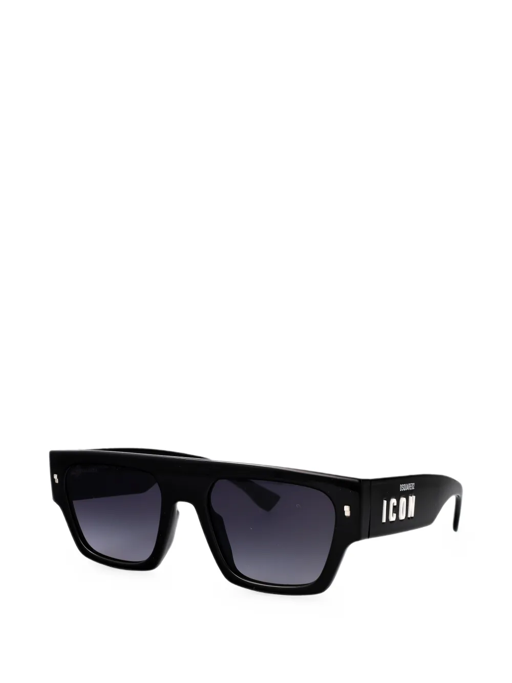 DSQUARED2 EYEWEAR Icon zonnebril met rechthoekig montuur en logo-plakkaat Zwart