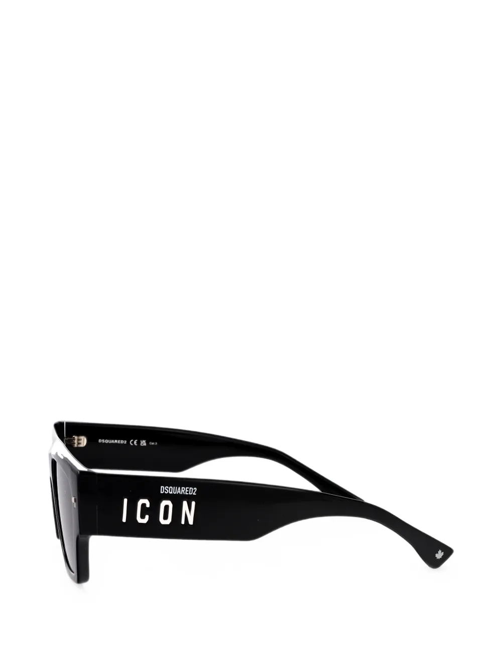 DSQUARED2 EYEWEAR Icon zonnebril met rechthoekig montuur en logo-plakkaat Zwart