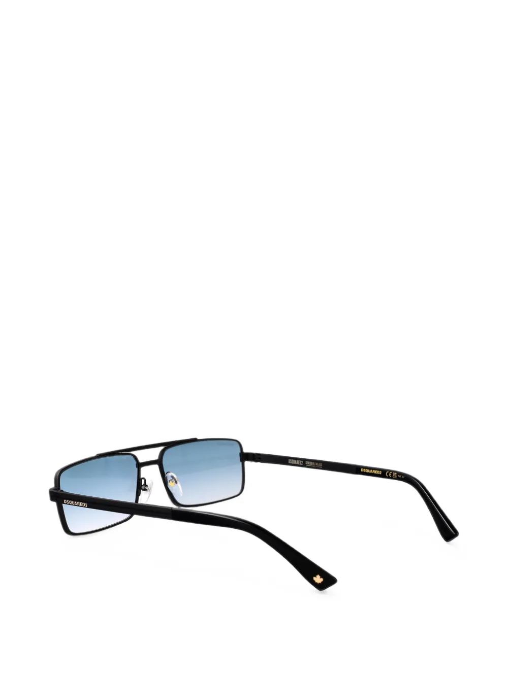 DSQUARED2 EYEWEAR Zonnebril met rechthoekig montuur Zwart