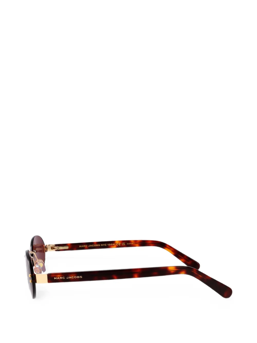 Marc Jacobs Eyewear Zonnebril met randloos ovalen montuur Bruin