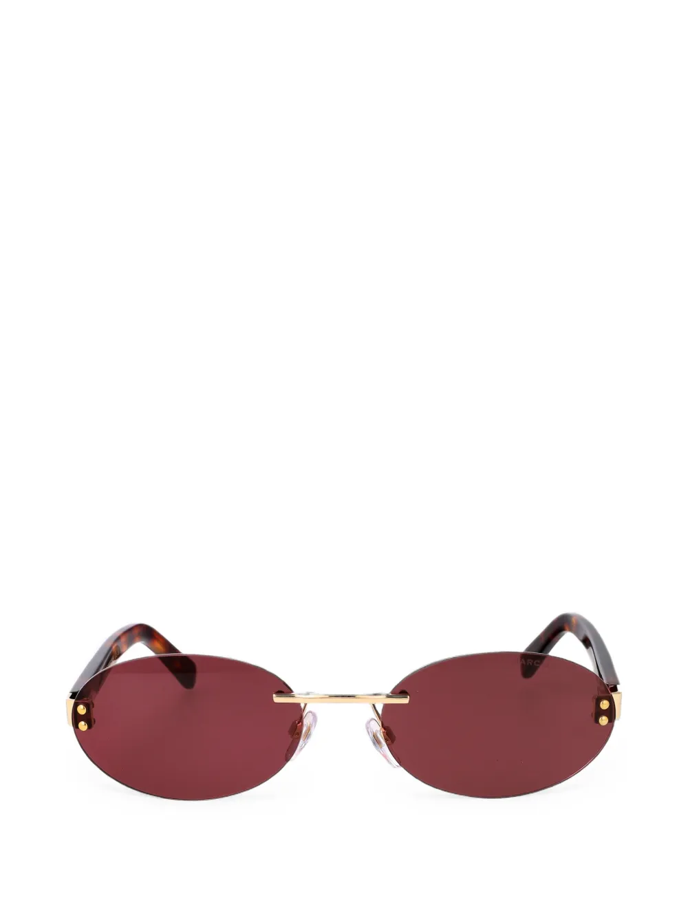 Marc Jacobs Eyewear rimless oval-frame sunglasses - Marrone