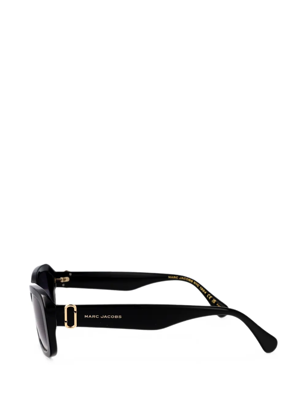 Marc Jacobs Eyewear logo-plaque rectangle-frame sunglasses Zwart