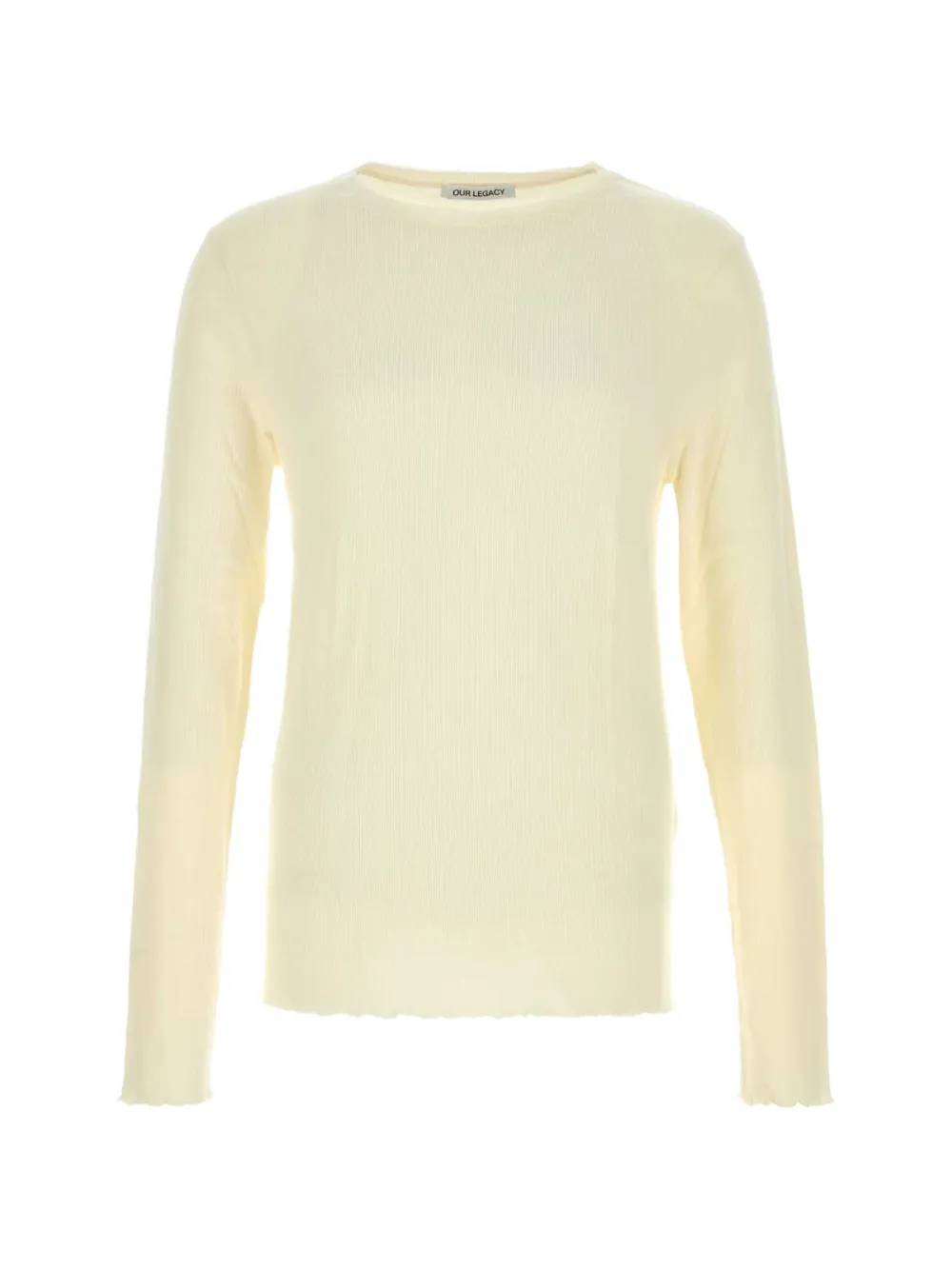 OUR LEGACY Cream cotton blend t-shirt