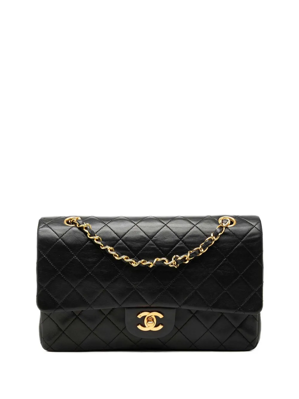 CHANEL Pre-Owned 1989-1991 Medium Classic Lambskin Double Flap shoulder bag - Nero