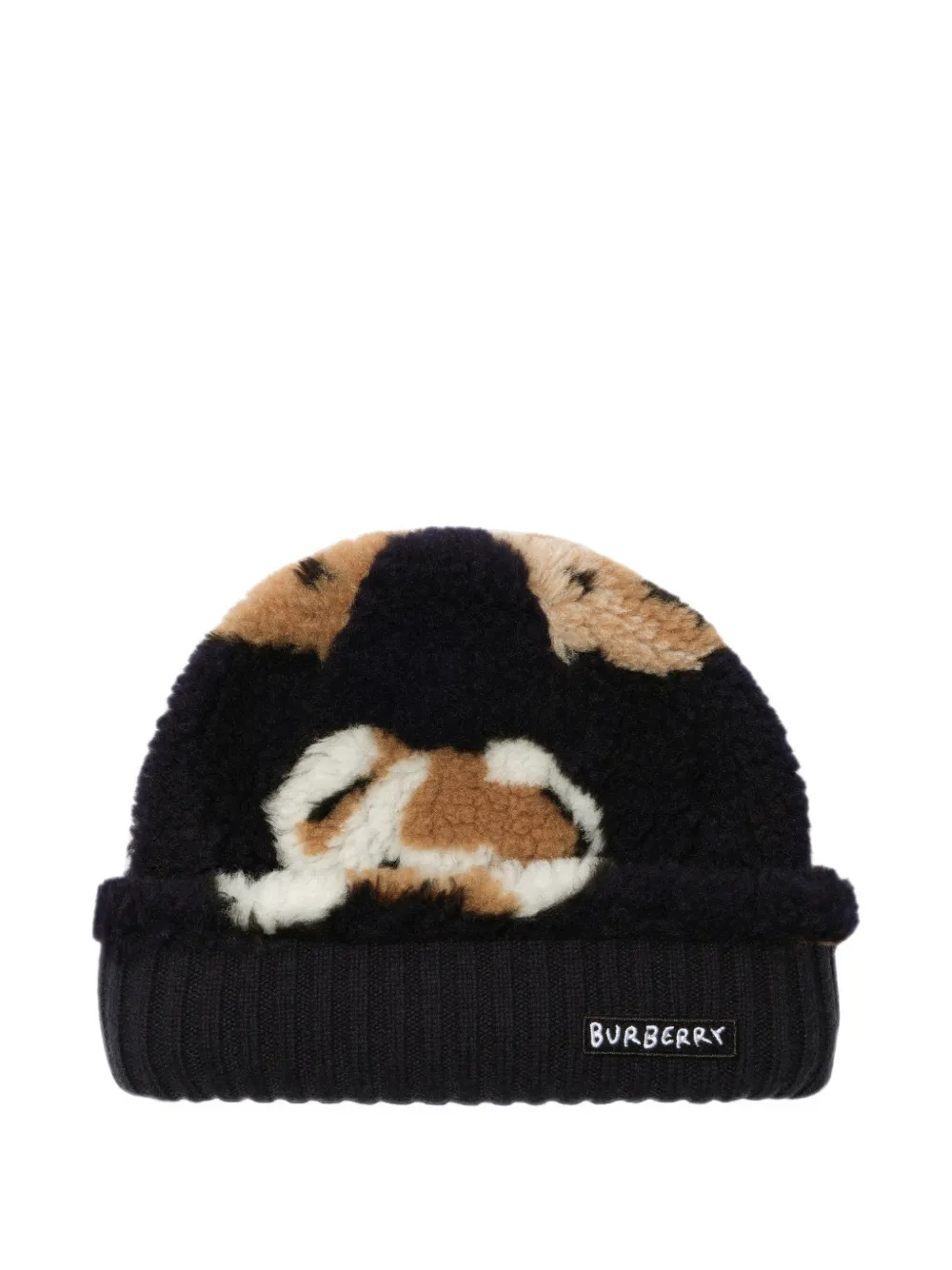 Burberry Kids Thomas Bear reversible beanie - Nero