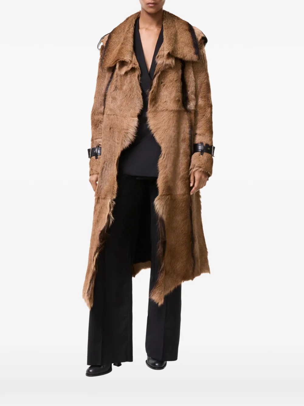 Burberry Linley lange lammy jas Bruin