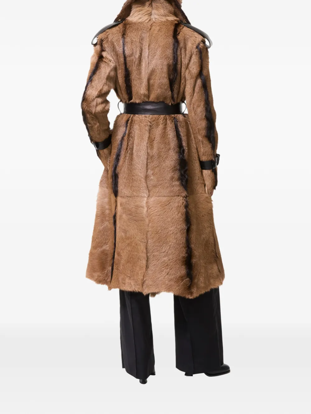 Burberry Linley lange lammy jas Bruin