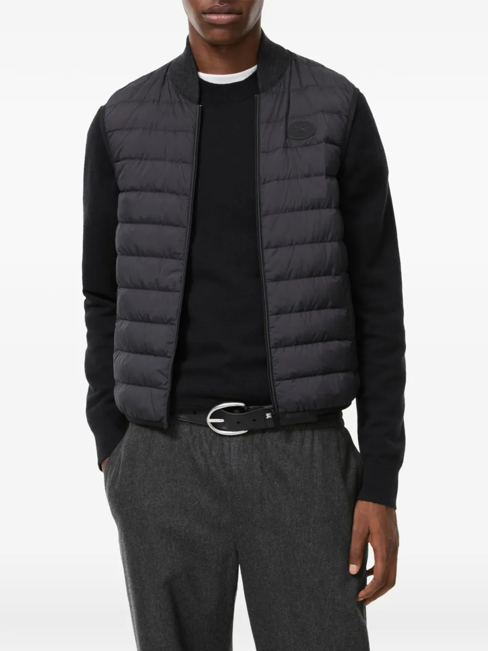Burberry Lange jas met afneembare bodywarmer Zwart