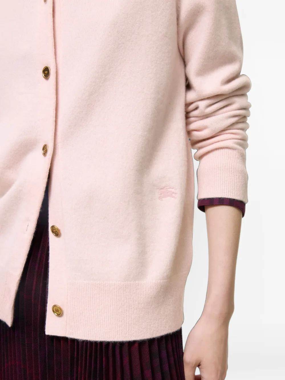 Burberry cashmere blend cardigan Roze