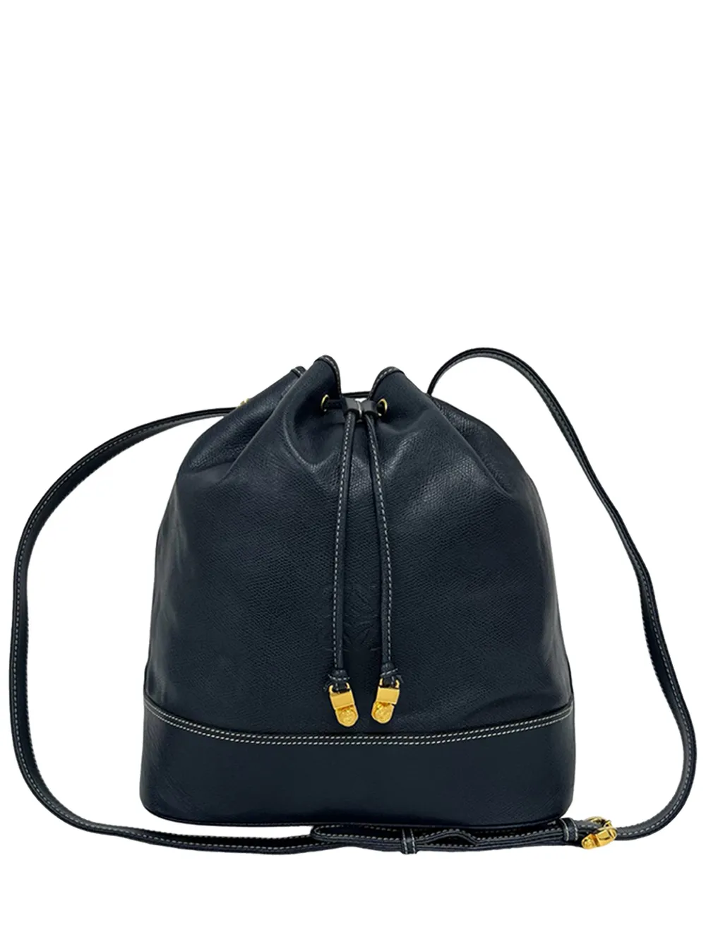 Loewe Pre-Owned 2000-2026 Leather Anagram bucket bag - Blu