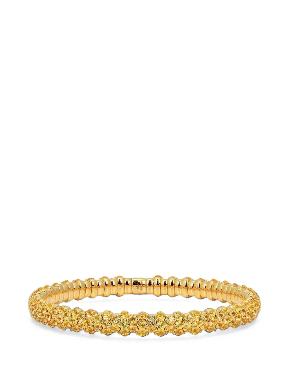 Zydo Yellow Sapphire Domed Stretch Bracelet In Gold