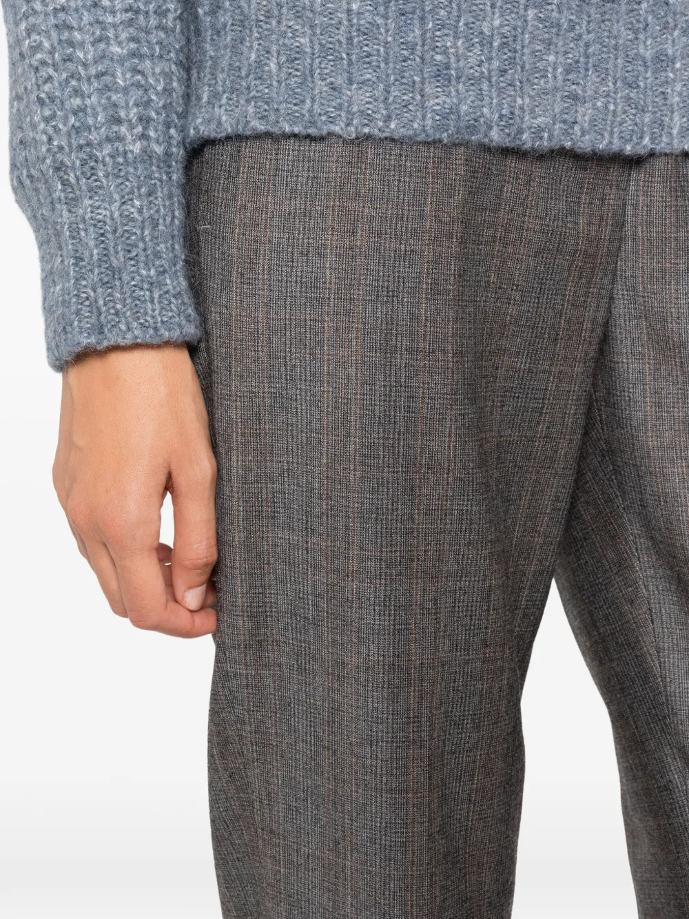 Peserico Geruite broek Grijs