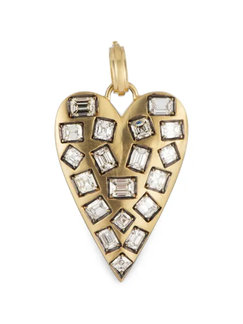 Sylva & Cie diamond heart pendant
