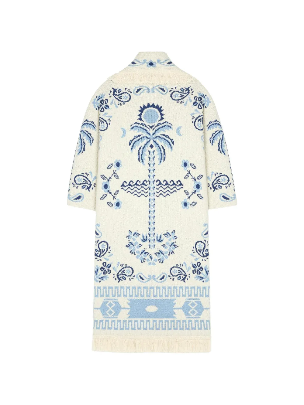 Alanui Island Roots Foulard vest met ceintuur Beige