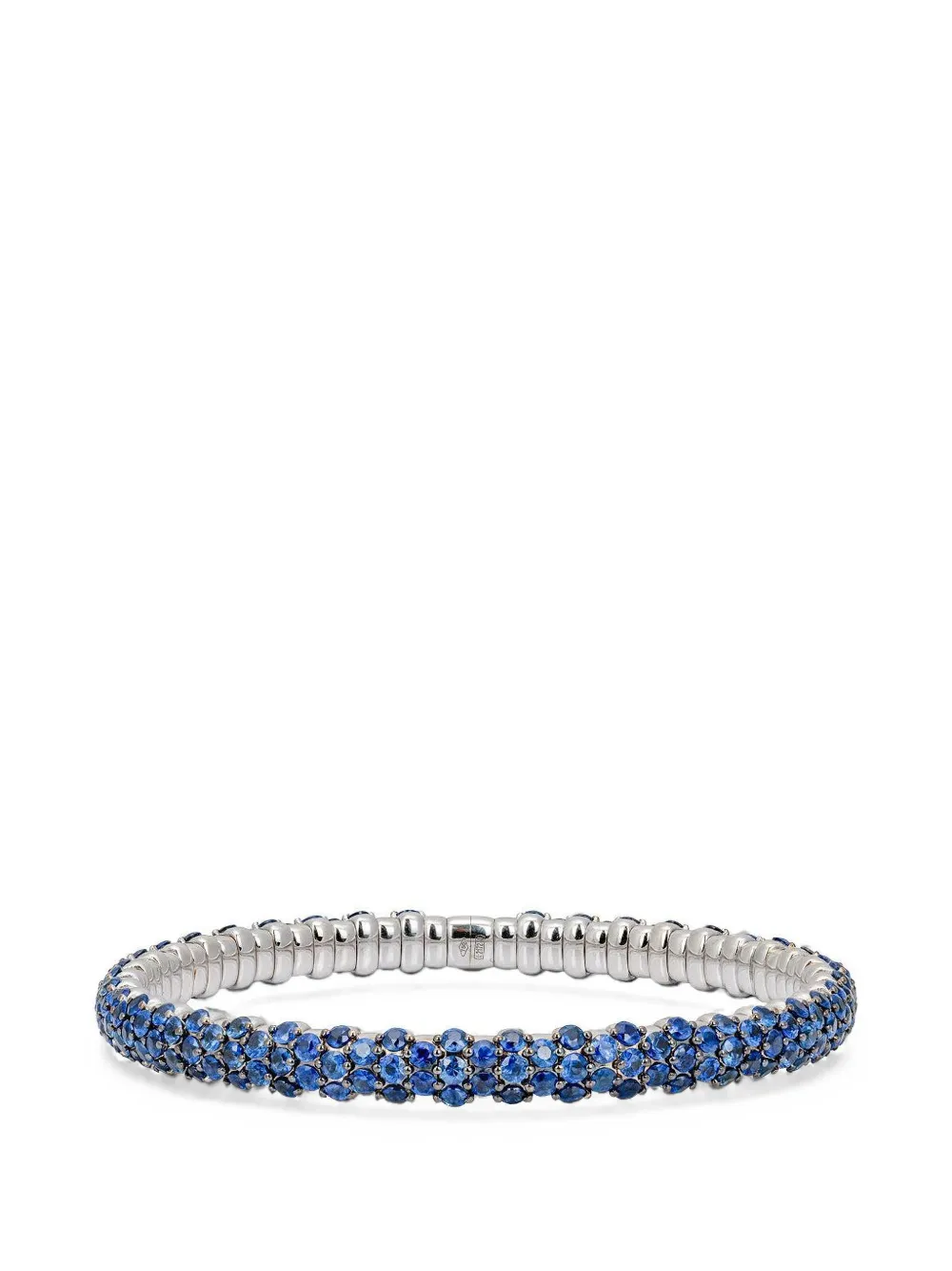 Zydo Embellished Sapphire Stretch Bracelet In Silver