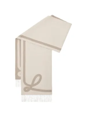 LOEWE ロエベ バイカラースカーフ マフラー アイボリー サンド LOEWE バイカラースカーフ マフラー Ivory/Sand ホワイト LOEWE