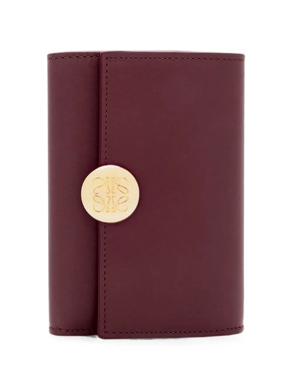 Loewe Small Pebble Leather Wallet In Red